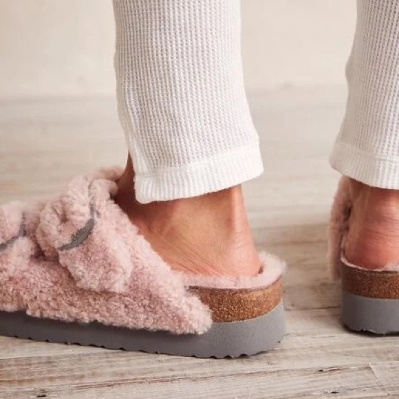 NWT Arizona Big Buckle Teddy Shearling Birkenstock Papillio EU 36/US 5 Narrow - Picture 3 of 10